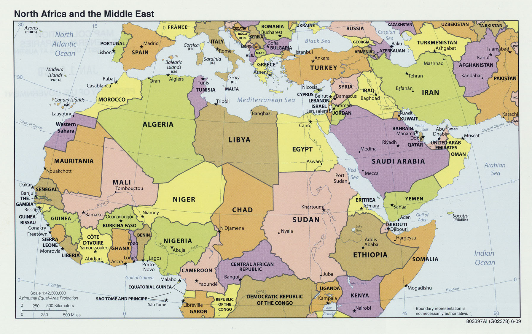 Map Of Middle East And North Africa Map Of Africa