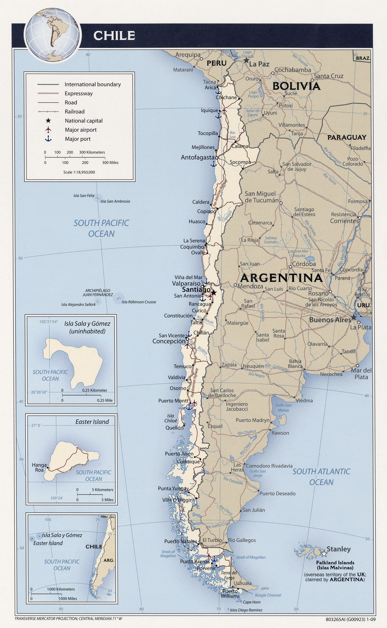 Chile : Mapas, Datos del País, Viajes, Historia, Pueblos, Idiomas