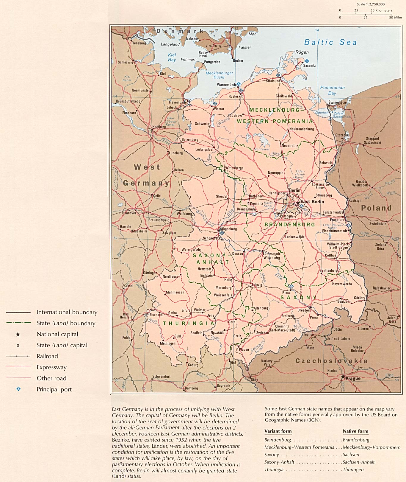 Map Of Germany, Country Map (409k)