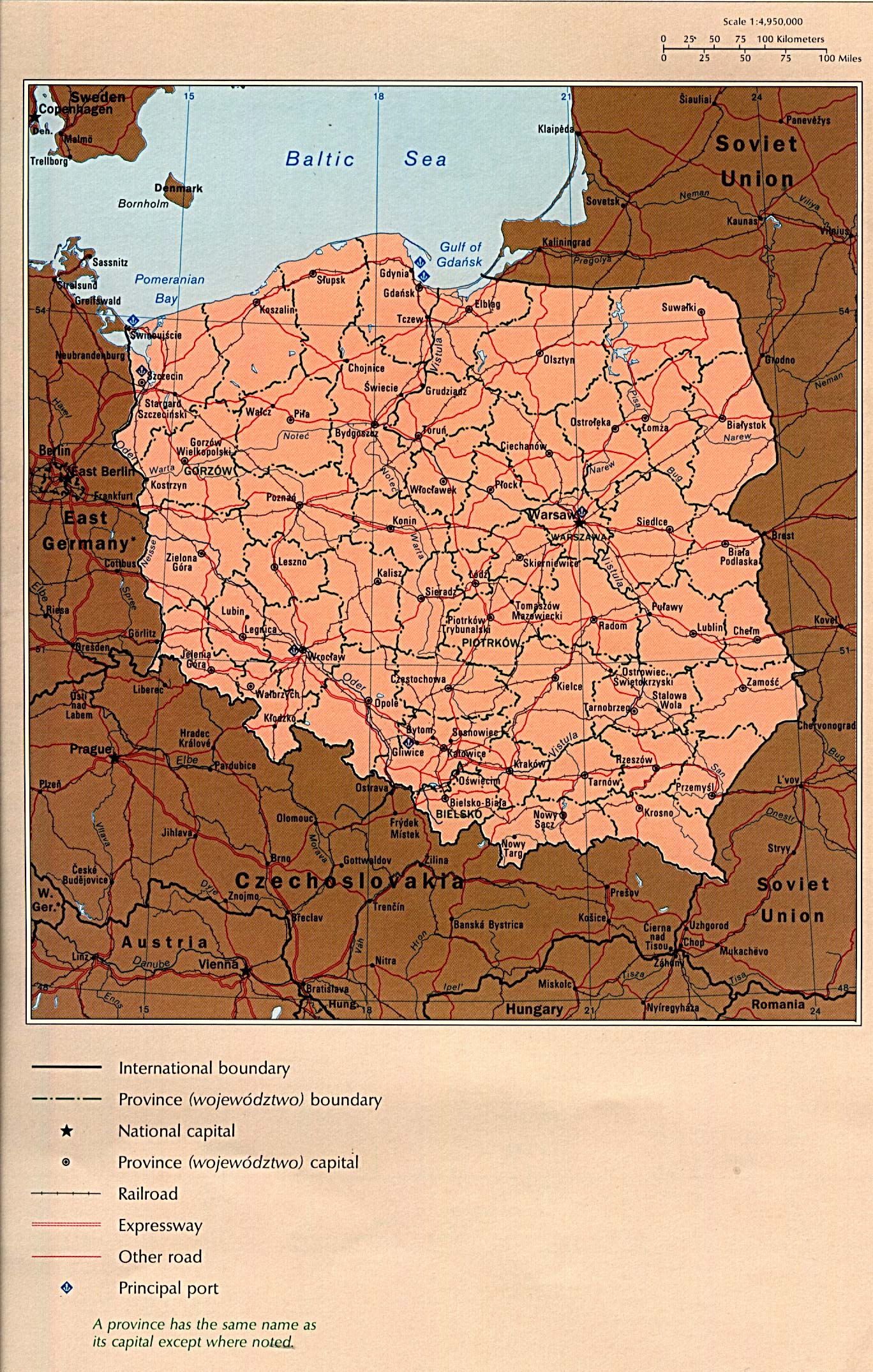 Map Of Poland , Country Map (782k)