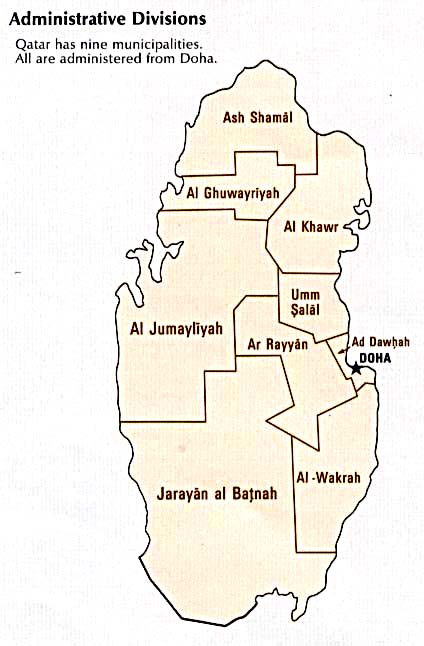political map of qatar
