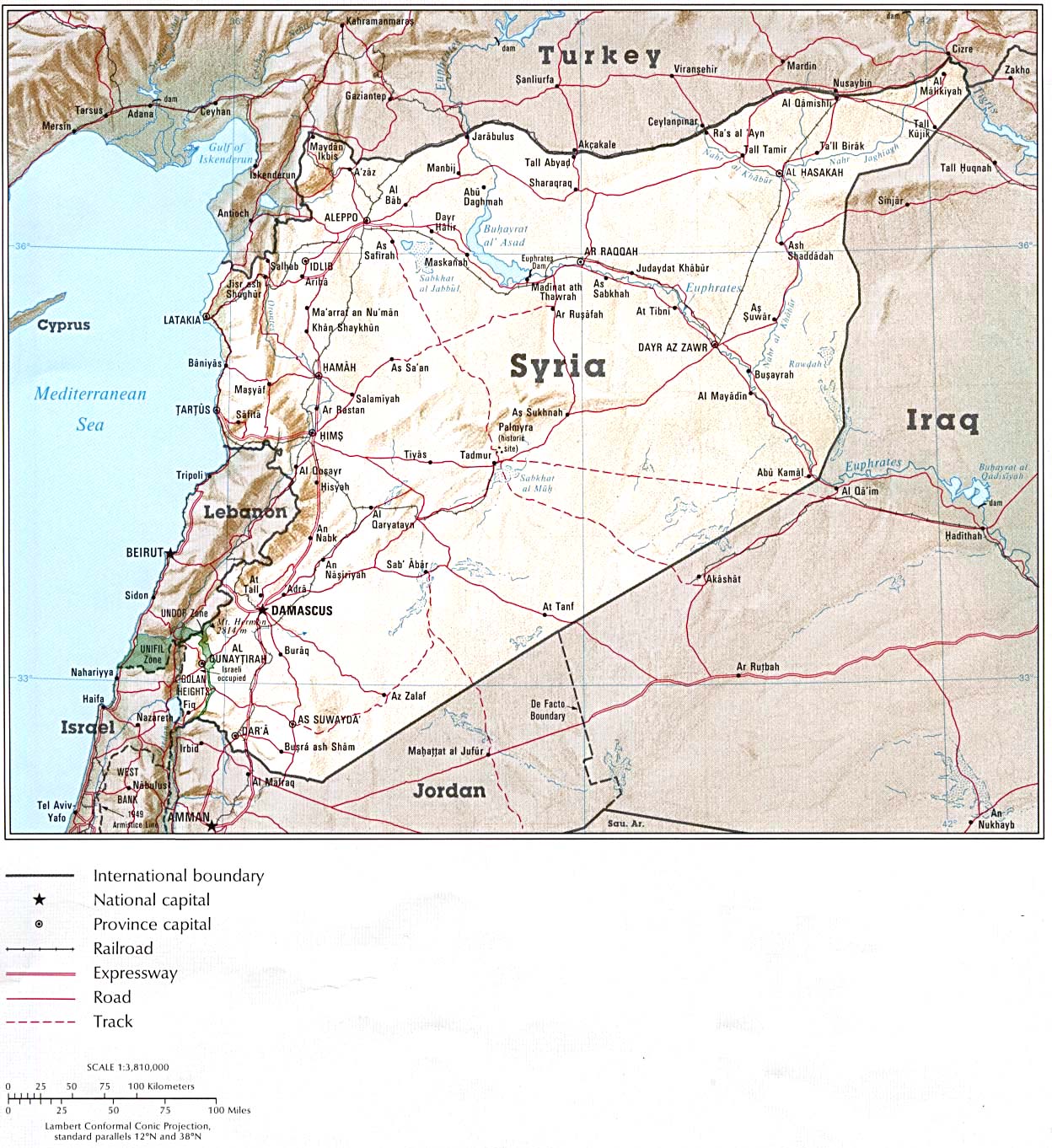 Map syria Where is