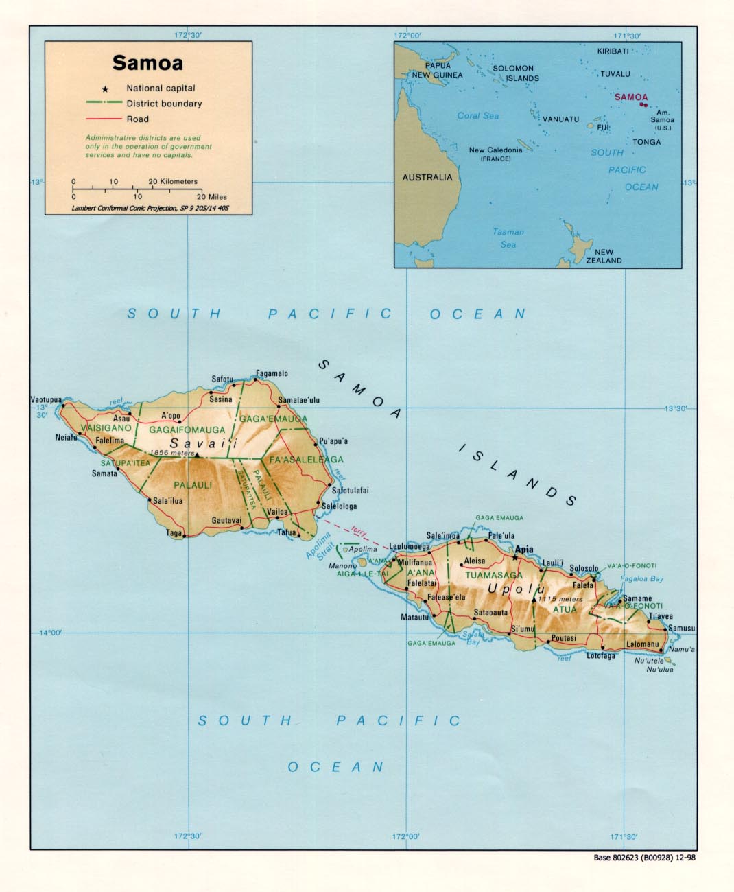 World Map Samoa