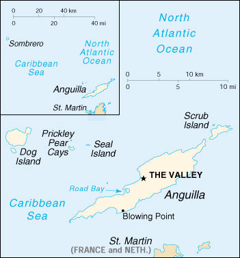 Map Of Anguilla, Anguilla (Small Map) 2000 (97K) 