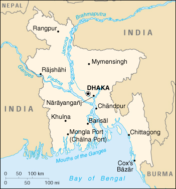 Map Of Bangladesh, Bangladesh (Small Map) 2000 (120K) 