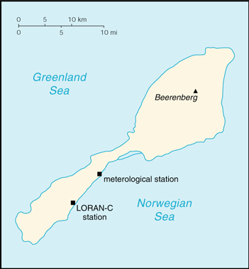 Map Of Norway, Jan Mayen (Arctic Ocean) (Small Map) 2000 (51K) 