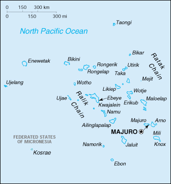 Map Of Marshall Islands, Marshall Islands (Small Map) 2000 (80K) 