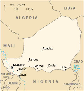 Map Of Niger Niger (Small Map) 2000 (80K) 