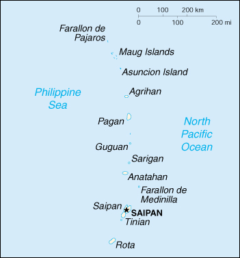 Map Of Northern Mariana Islands, Northern Mariana Islands (Small Map) 2000 (63K) 