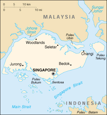 Map Of Singapore , Singapore (Small Map) 2000 (122K) 