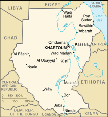 Map Of Sudan Sudan (Small Map) 2000 (104K) 