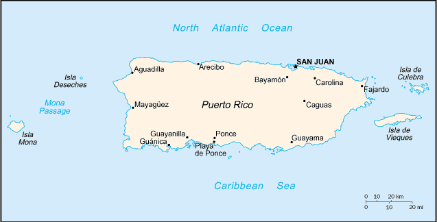 Puerto Rico Map Blank