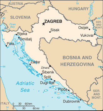 Map Of Europe Croatia