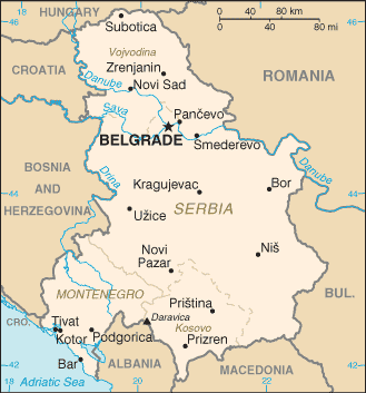 Map Of Europe Serbia