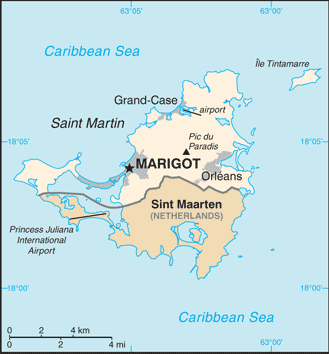 خرائط واعلام سانت مارتن  2012 -Maps and flags of St. Martin 2012