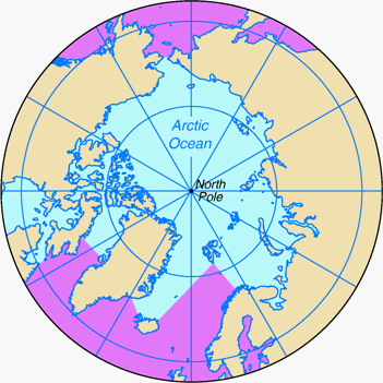 maps of arctic. Arctic Ocean (37K)