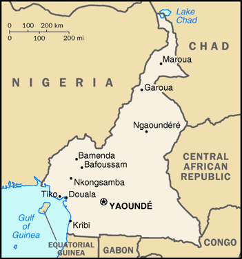 map of cameroon africa. cameroon maps on the