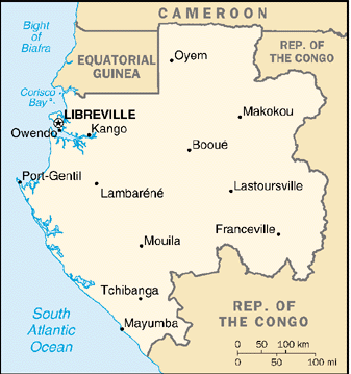 map of gabon africa. 1998 - Country Maps