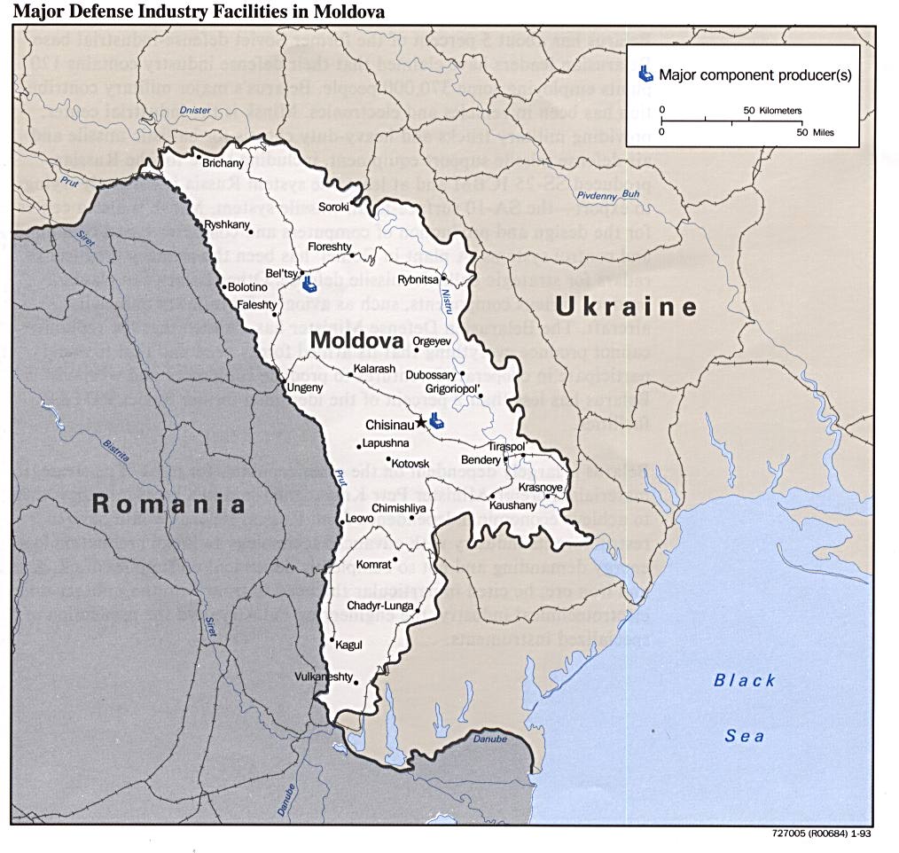 Moldawien Karte Routen