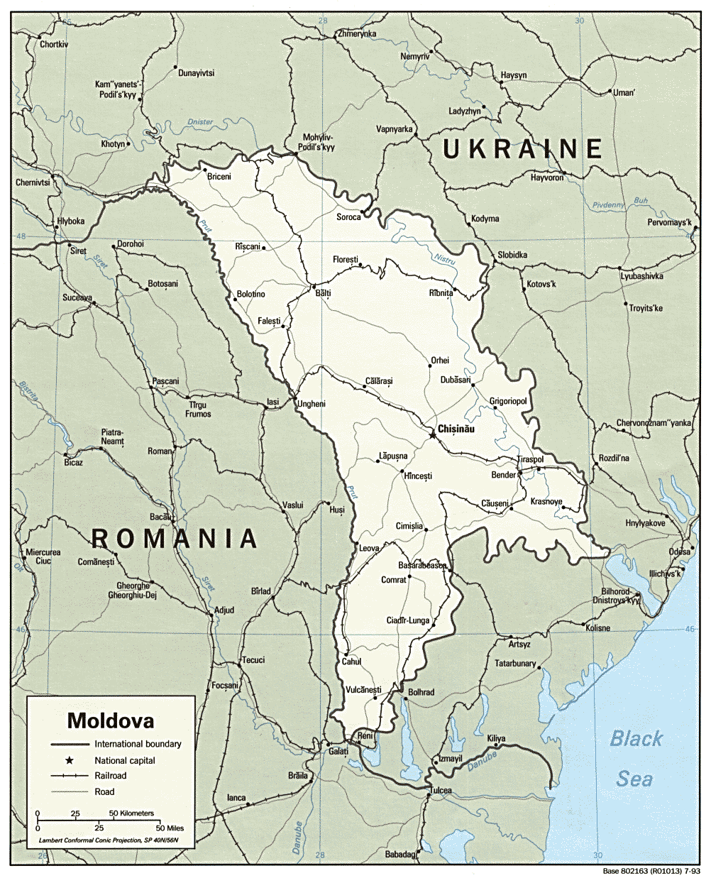 Map Of Europe Moldova
