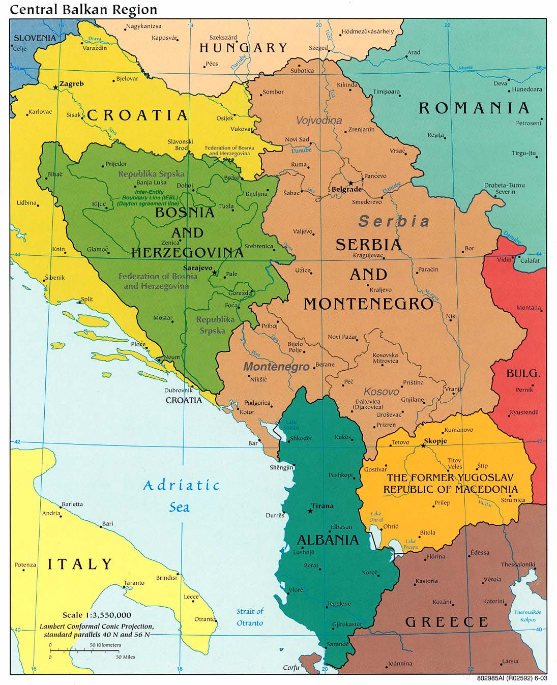 Map Of Europe Montenegro