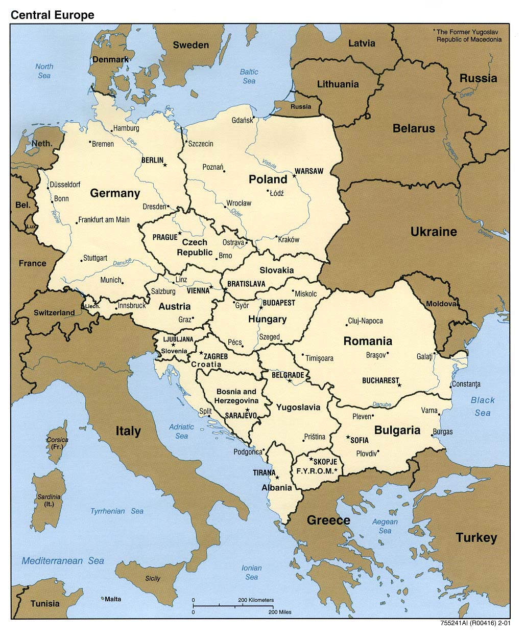Map Of Europe C A D 1000