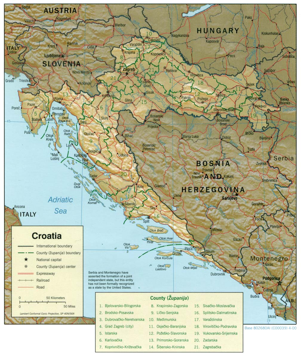 Croatia Travel Map