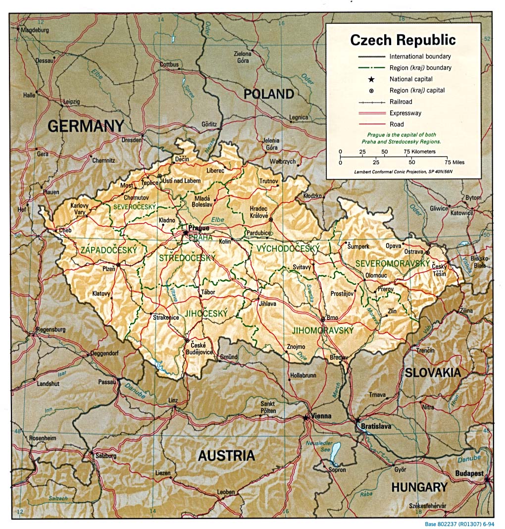 Map Of Europe Prague