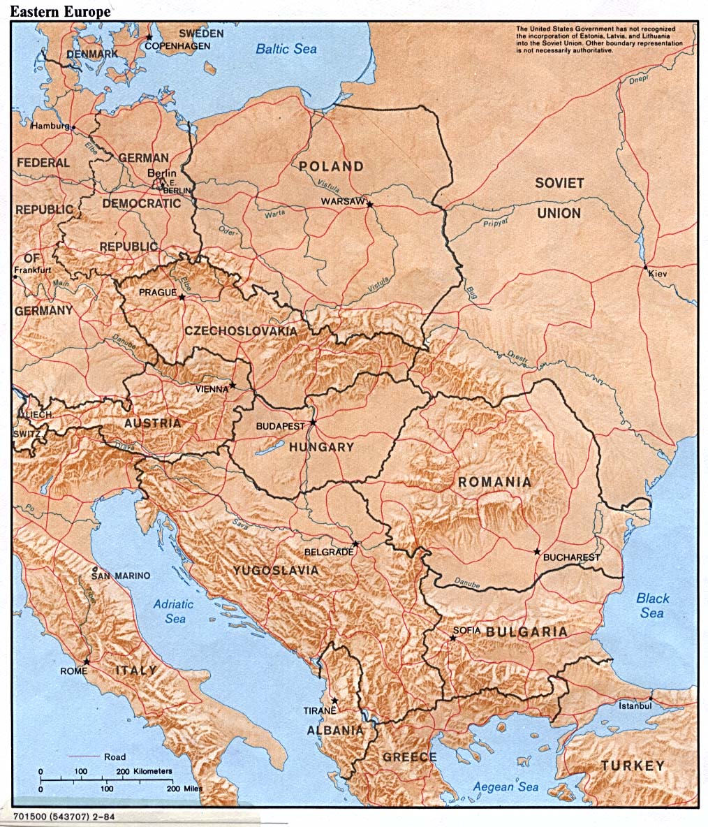 Map Of Europe Terrain