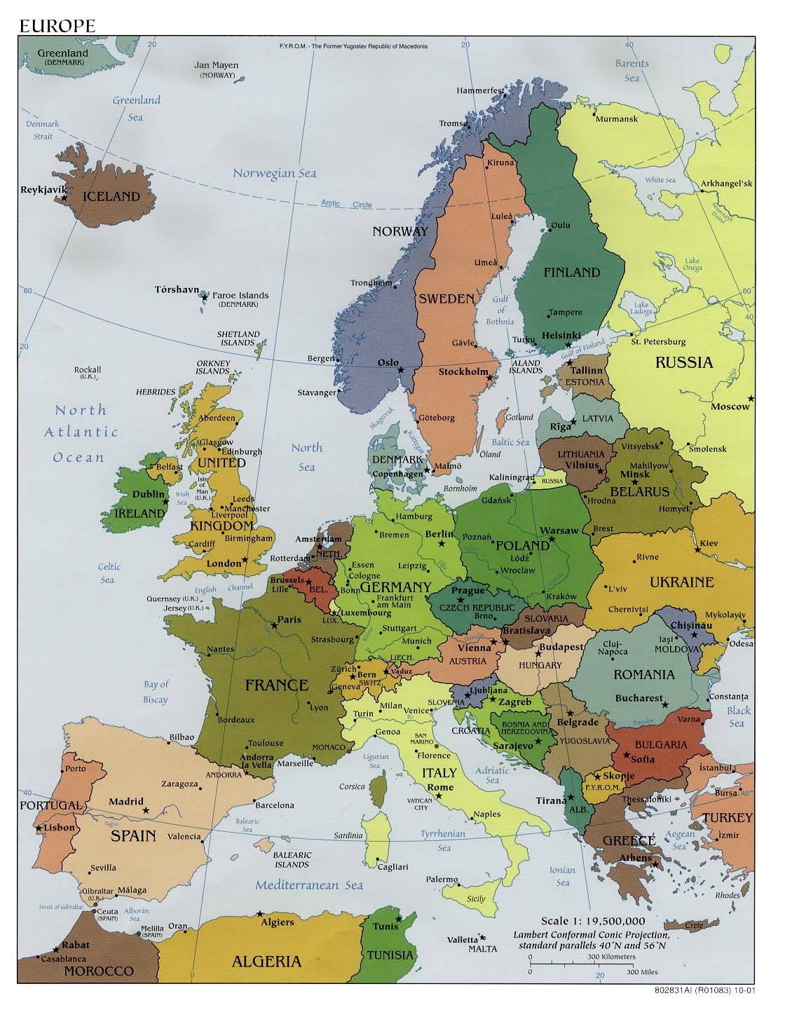 Map Of Europe 2005