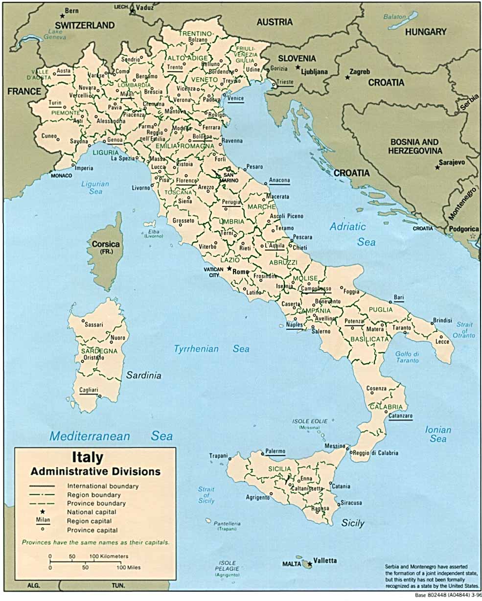 Italy: Administrative Divisions