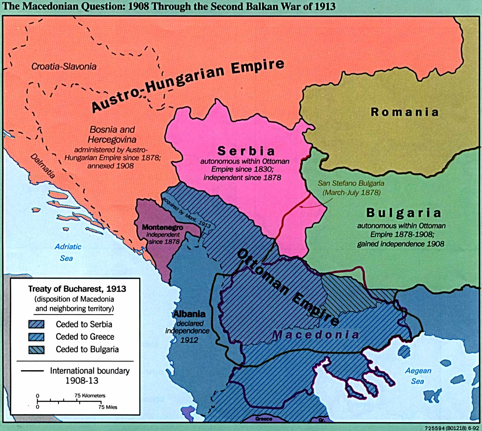 Map Of kosovo, Balkan Region: The Macedonian Question 1908-1913 (316K) 