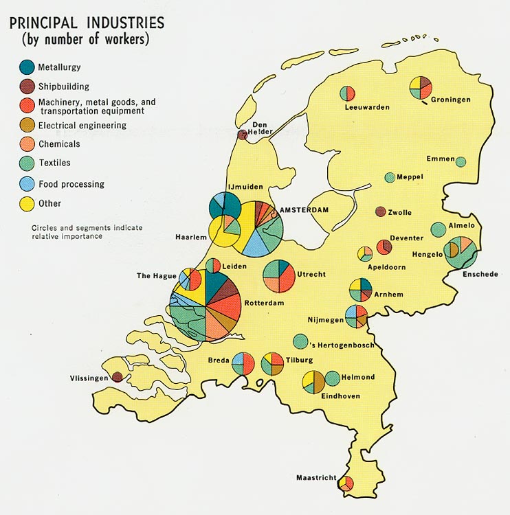 Map Of Holland. Industries from Map No.