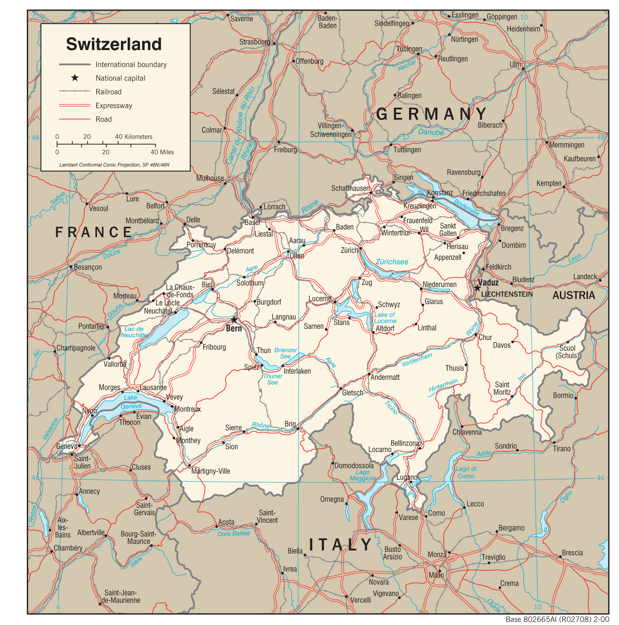 Switzerland Map Map