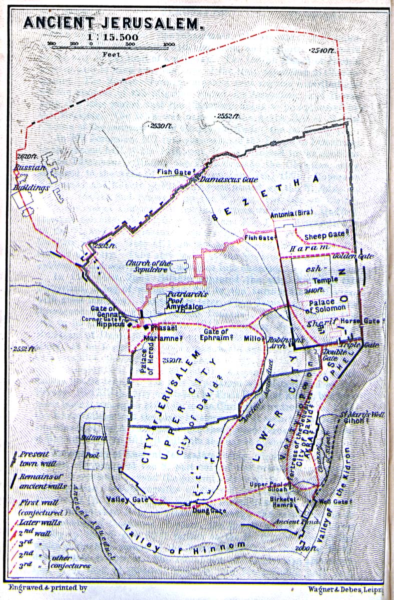 Ancient World Map Jerusalem