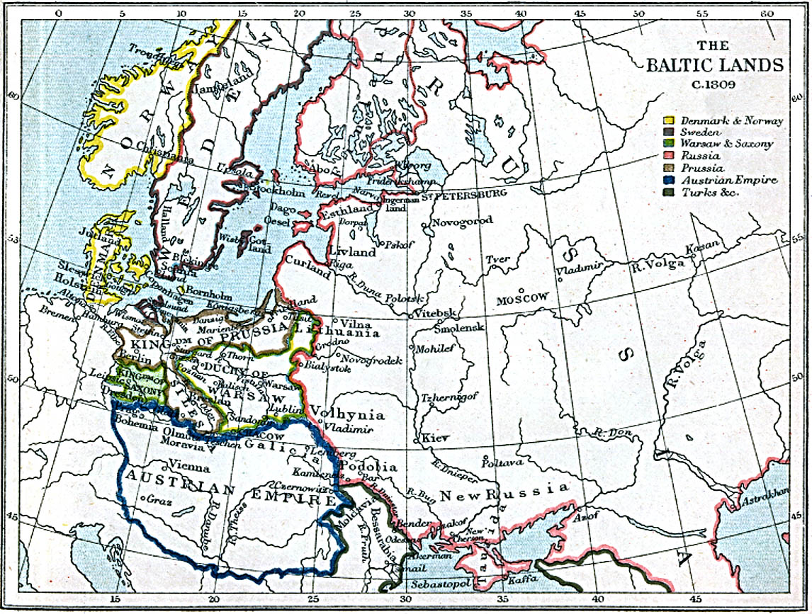 Map Of Lithuania, Baltic Lands 1809 A.D. (374K) 