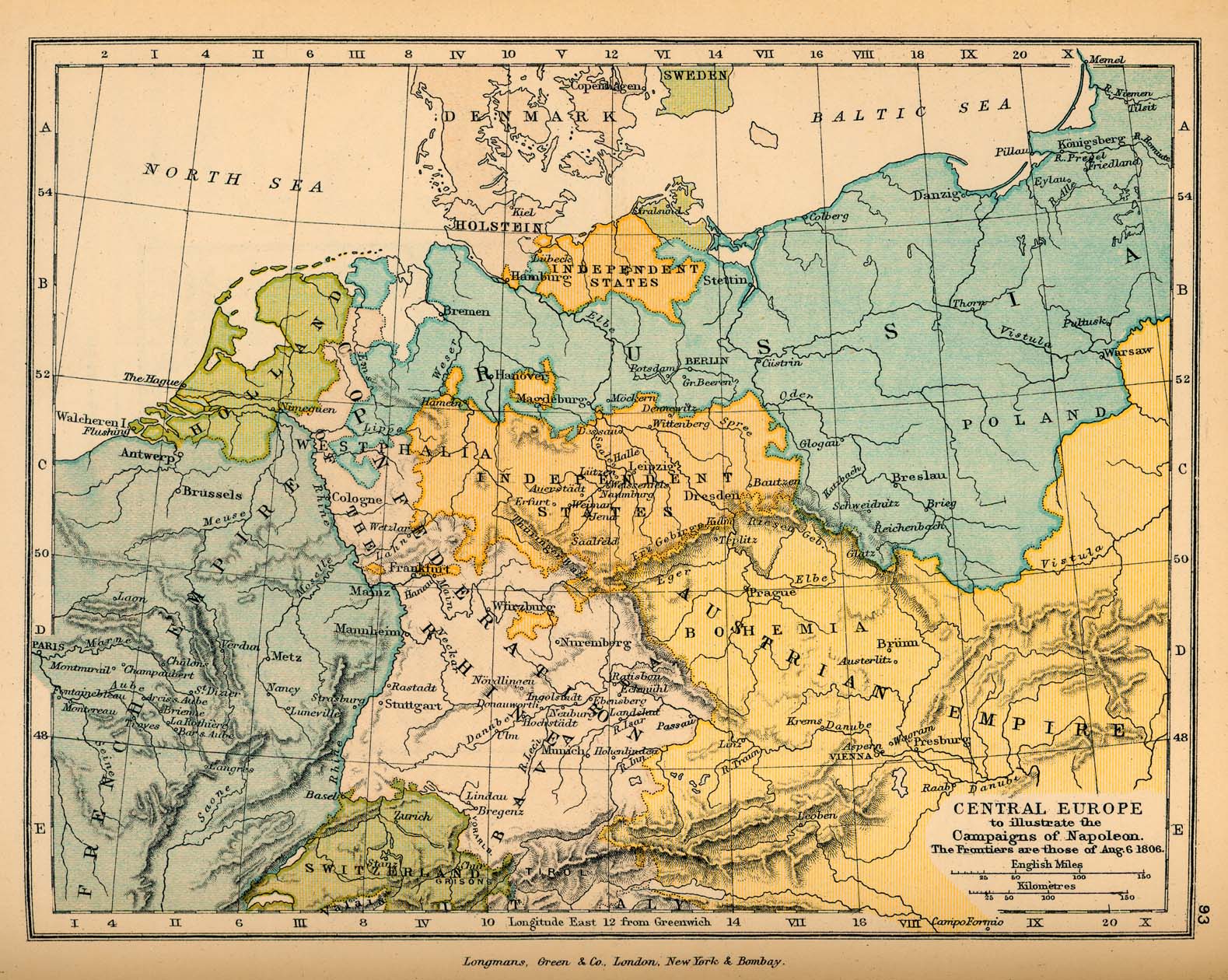 Map Of Europe Under Napoleon