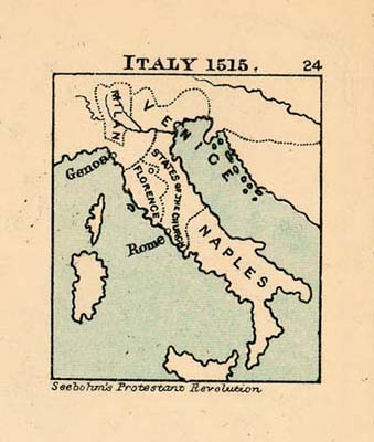 italy. Italy in 1515