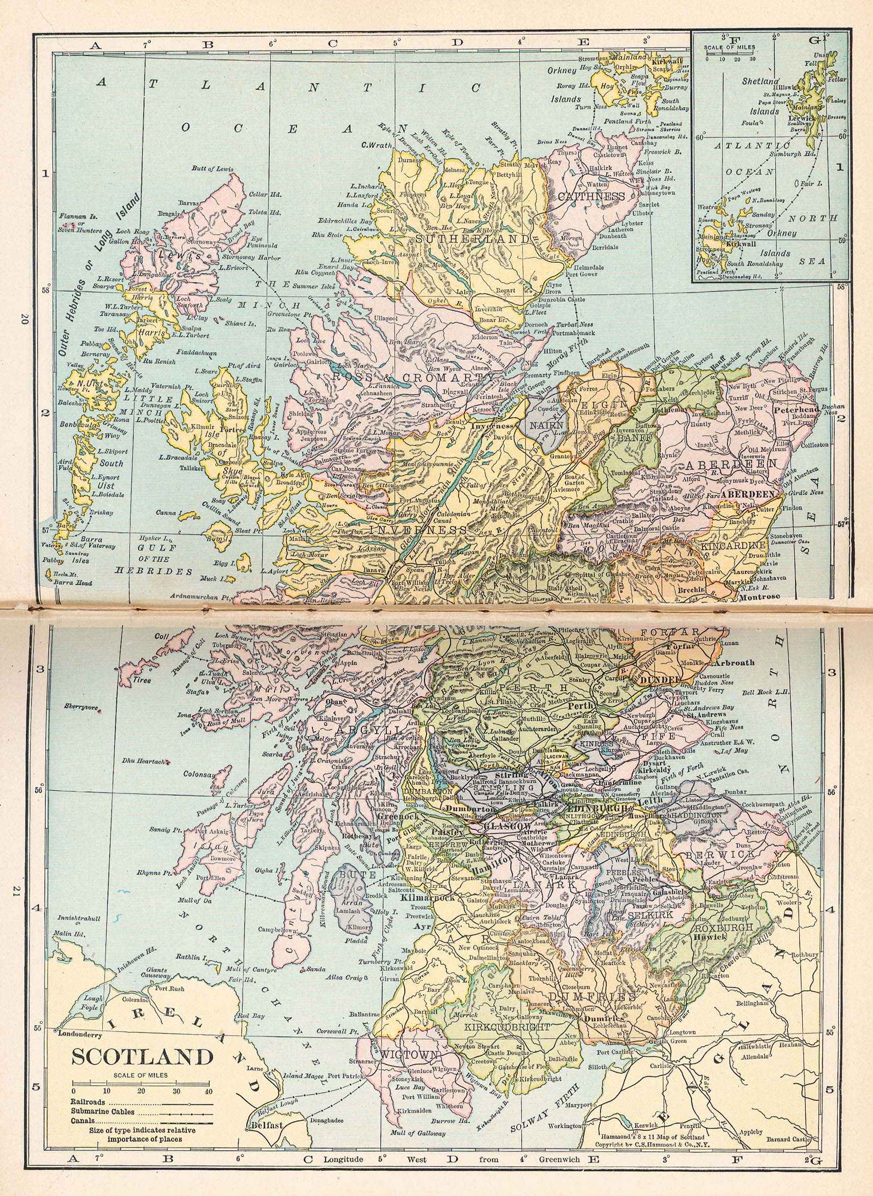 World Map Scotland
