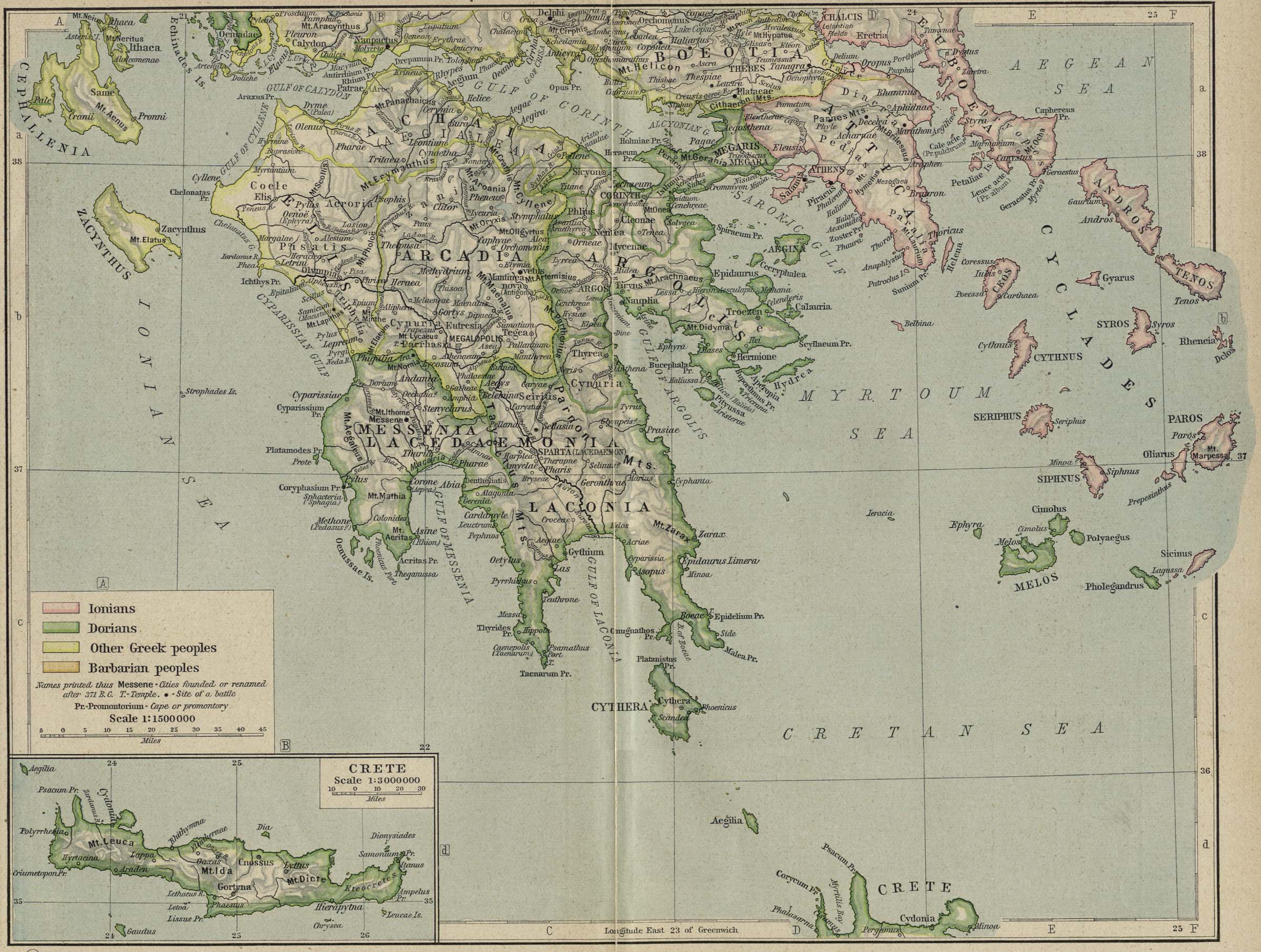 Map Ancient Greece