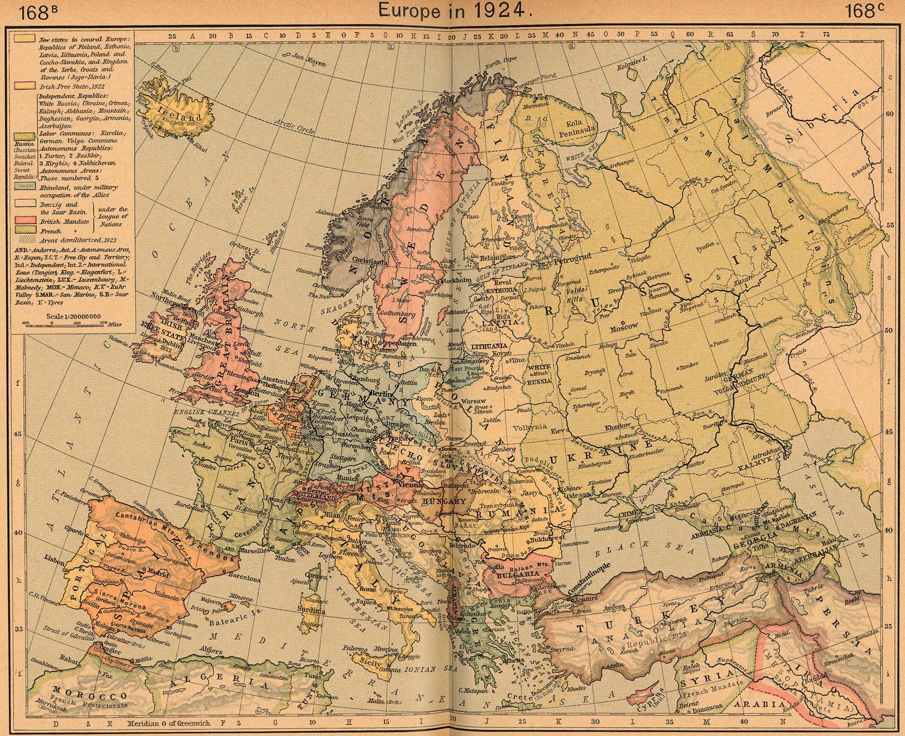 Map Of Europe Latitude And Longitude