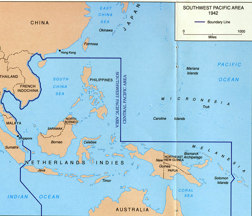 Historical Maps of World War II , Southwest Pacific Area, 1942 From the Papua Campaign Brochure by Charles R. Anderson (194K) 