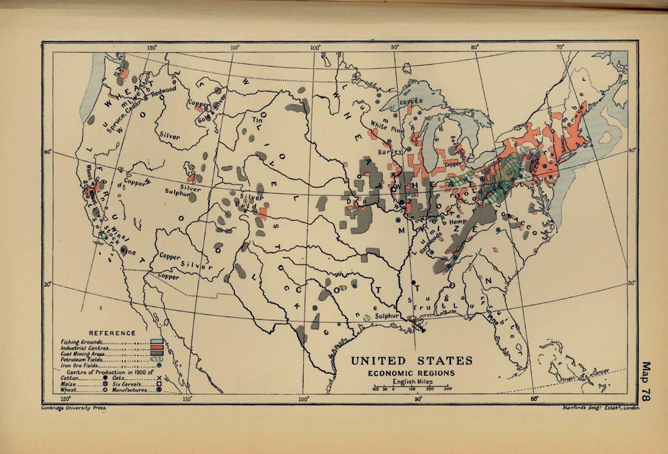 Us Map In 1900