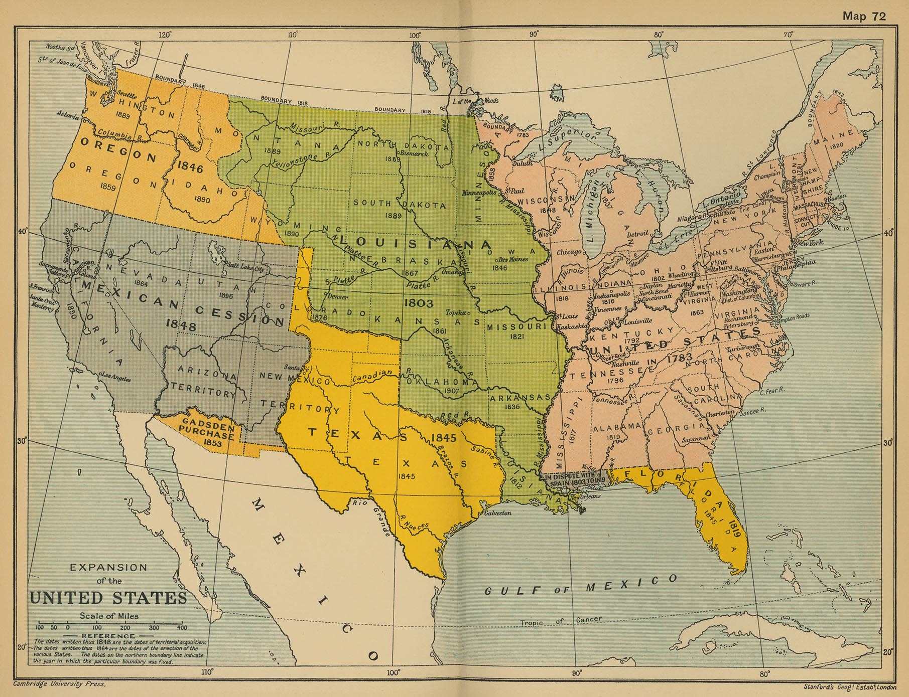 Us Map 1848