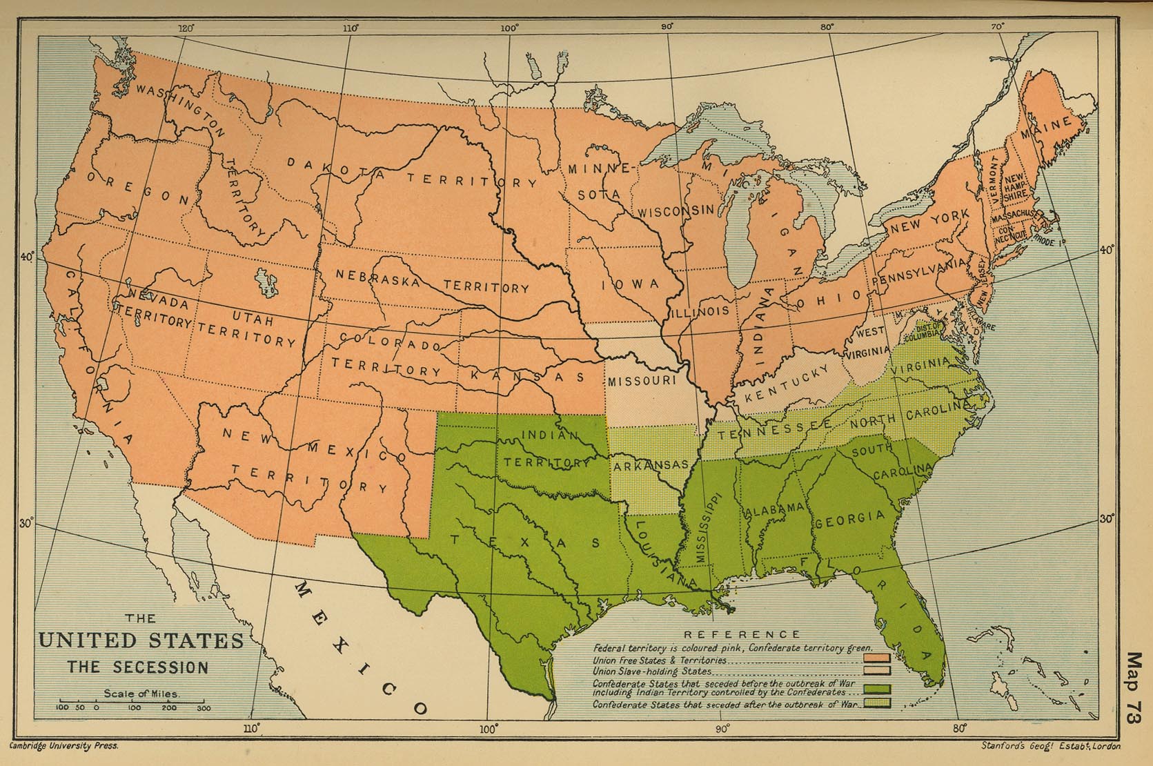 United States Map 1860