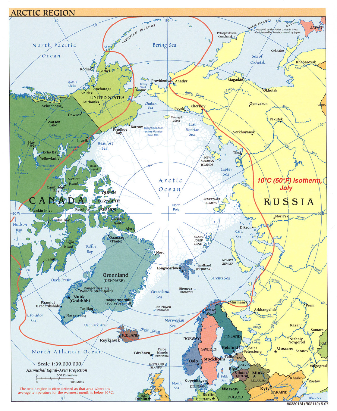Arctic Regions Map