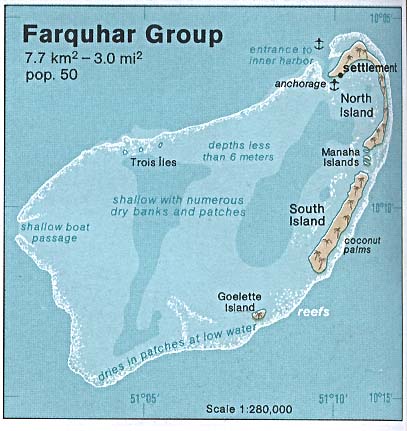 Map Of Seychelles Seychelles - Farquhar Group 1976 (38K) 