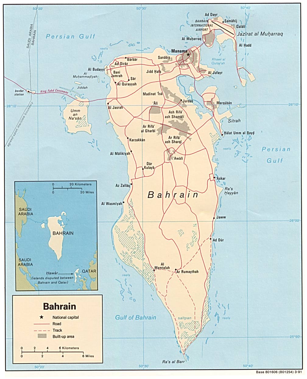 Bahrain Map Geography