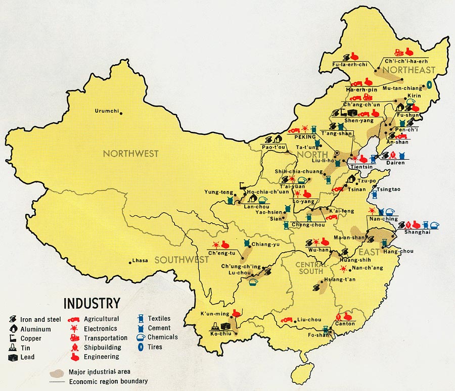  China Industry from Map No