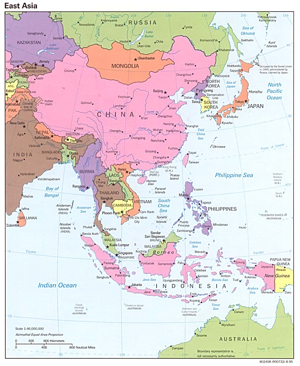 south asia geographical map